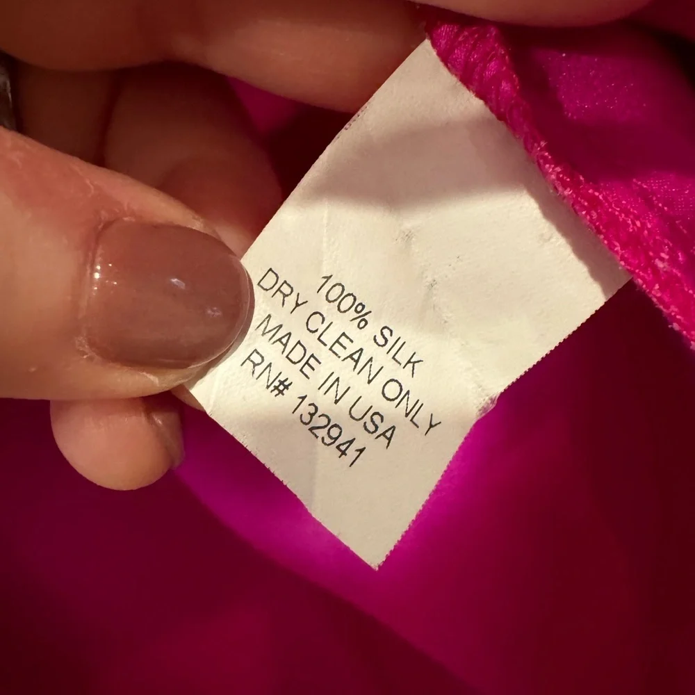 Amanda Uprichard 100% silk blouse/tunic/popover in pink - Picture 4 of 6